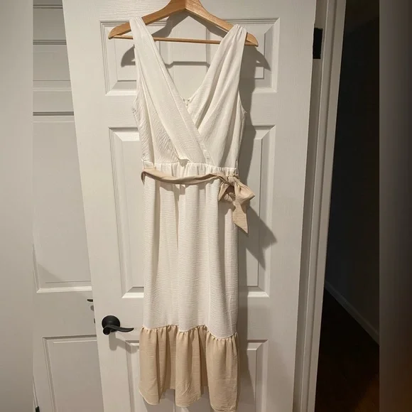 DKNY - Midi Dress Ivory/Beige